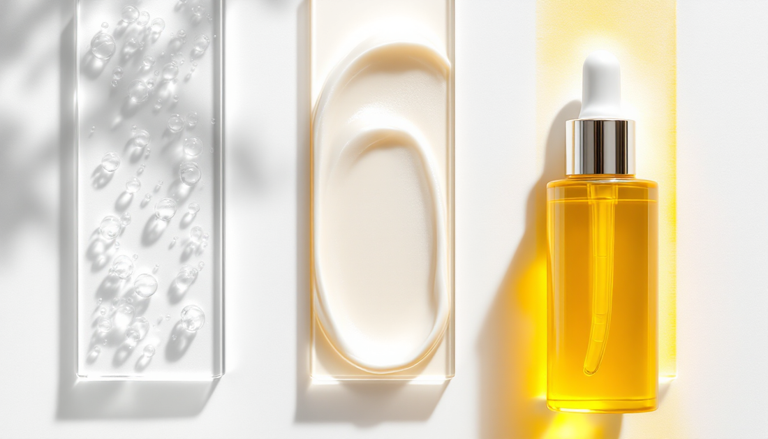 natura morta minimal su tavolo in legno con luce morbida neutra