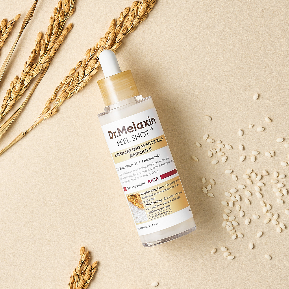 DR.MELAXIN PEEL SHOT EXFOLIATING WHITE RICE AMPOULE - Dermaura