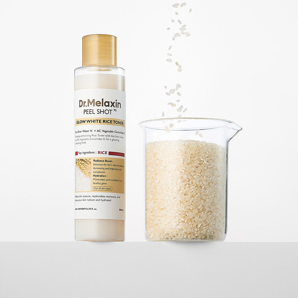 DR.MELAXIN PEEL SHOT GLOW WHITE RICE TONER - Dermaura