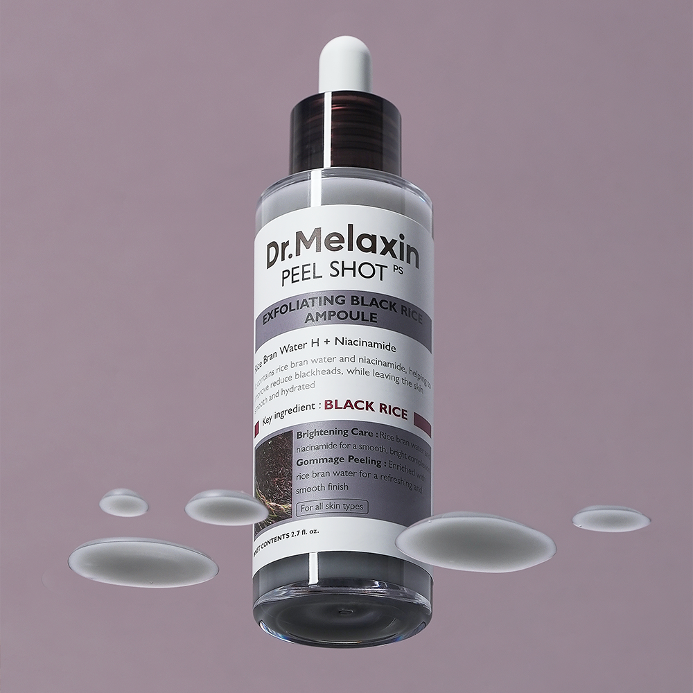 DR.MELAXIN PEEL SHOT EXFOLIATING BLACK RICE AMPOULE - Dermaura