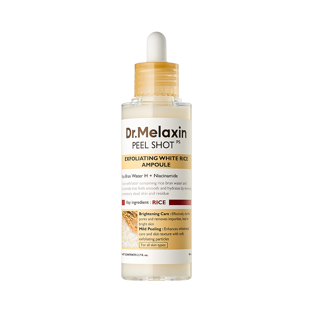 DR.MELAXIN PEEL SHOT EXFOLIATING WHITE RICE AMPOULE - Dermaura