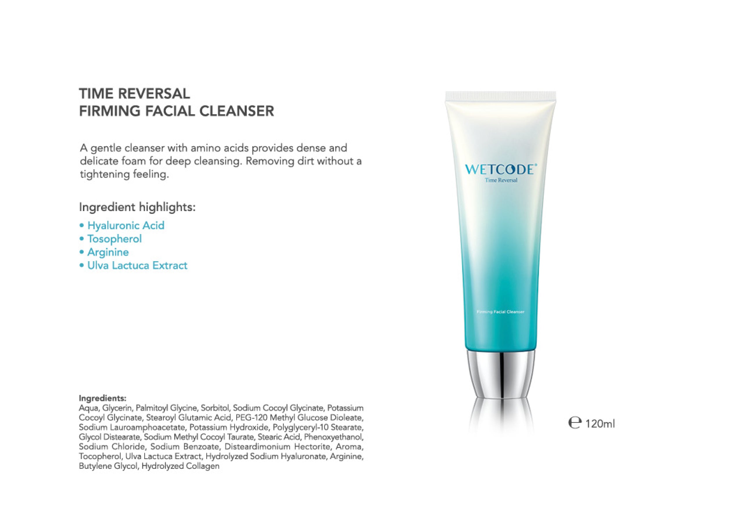 WETCODE - Time Reversal Firming Facial Cleanser 120ml