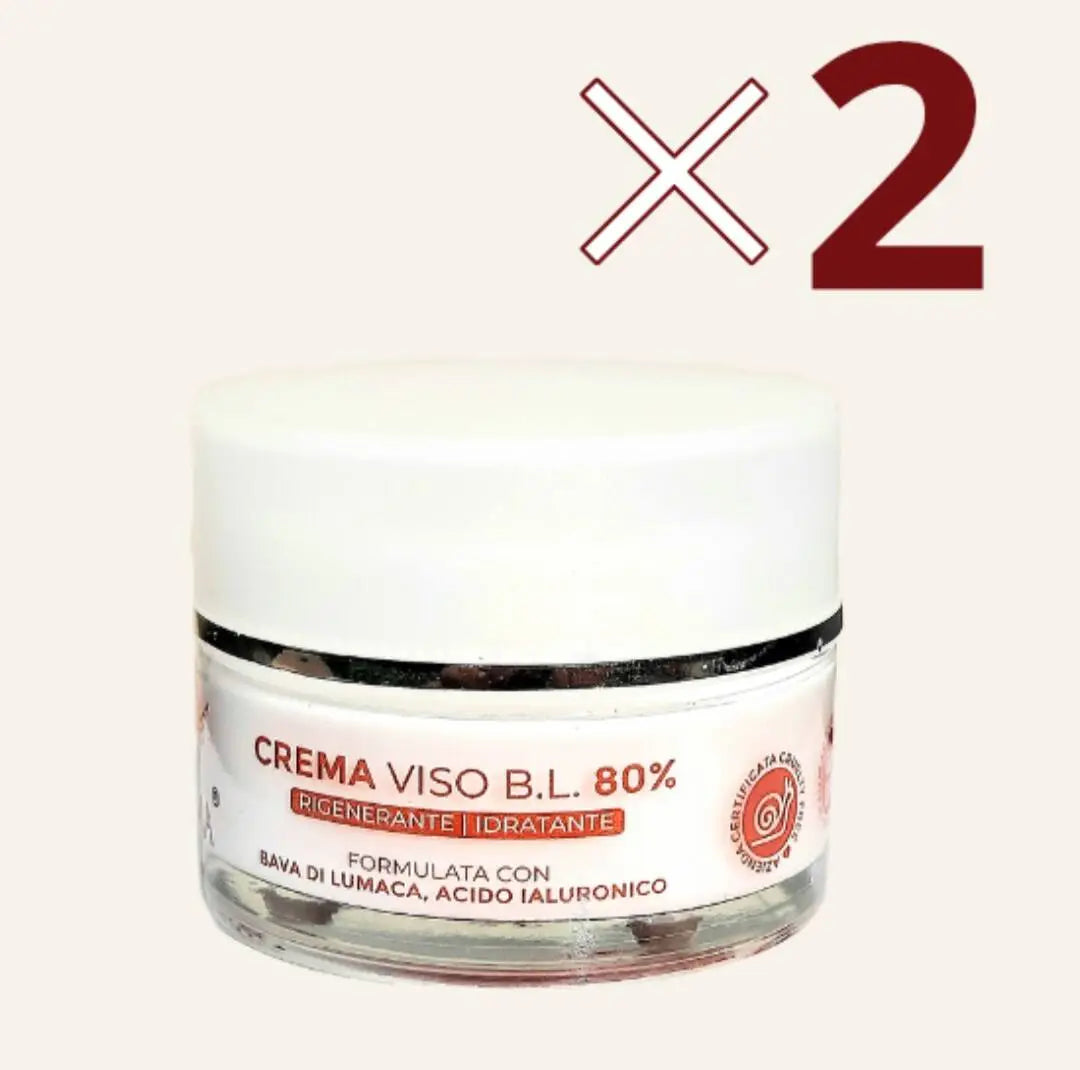 Crema viso alla bava di lumaca 80% kit X2