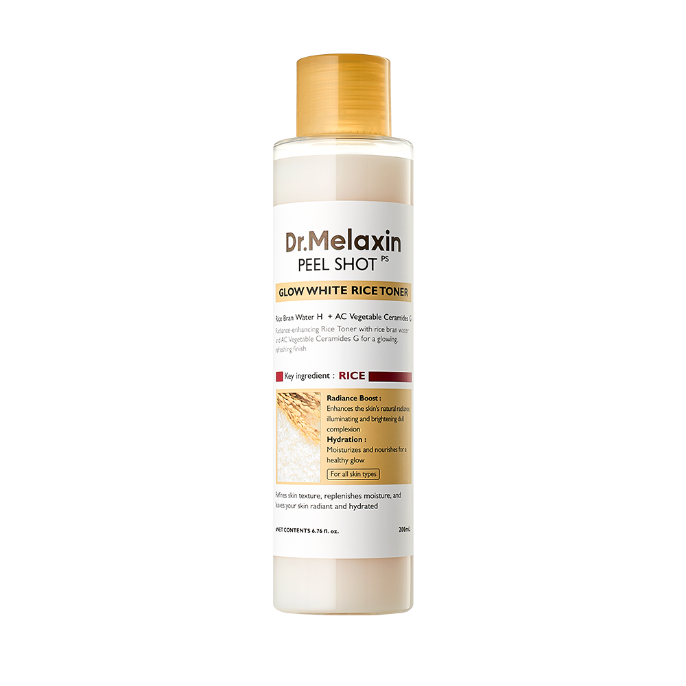 DR.MELAXIN PEEL SHOT GLOW WHITE RICE TONER - Dermaura